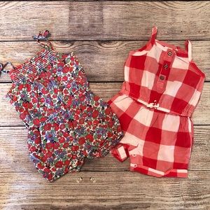 (20% OFF 4+) A31 Carter’s infant girls rompers; 3M